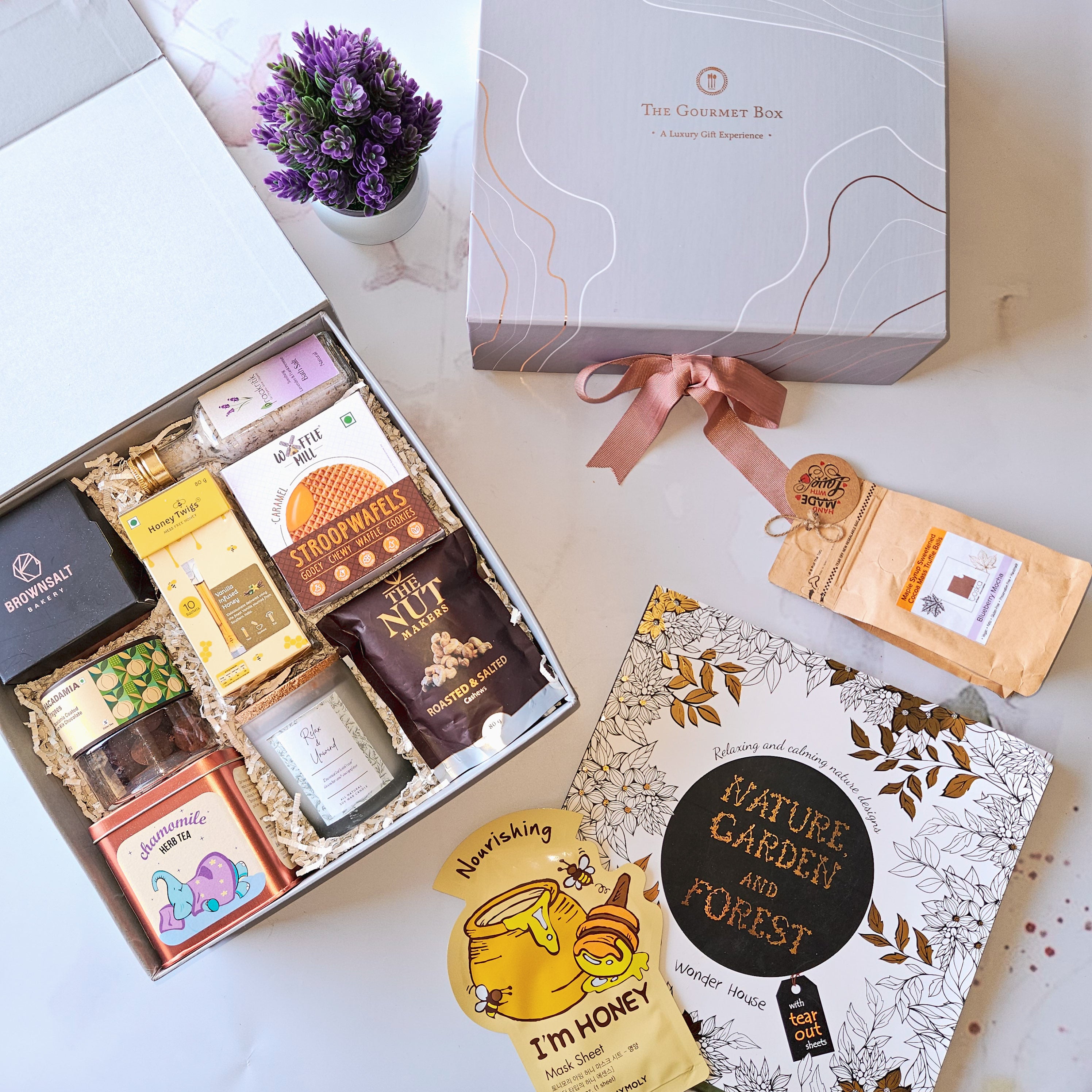 Buy The Unwind Box Relaxation gift hamper The Gourmet Box