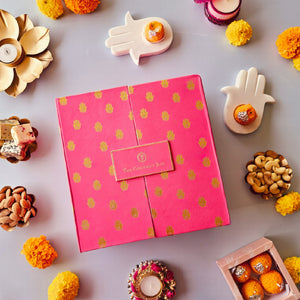 Hamsa Print Gift Box - 9x9 inch - The Gourmet Box