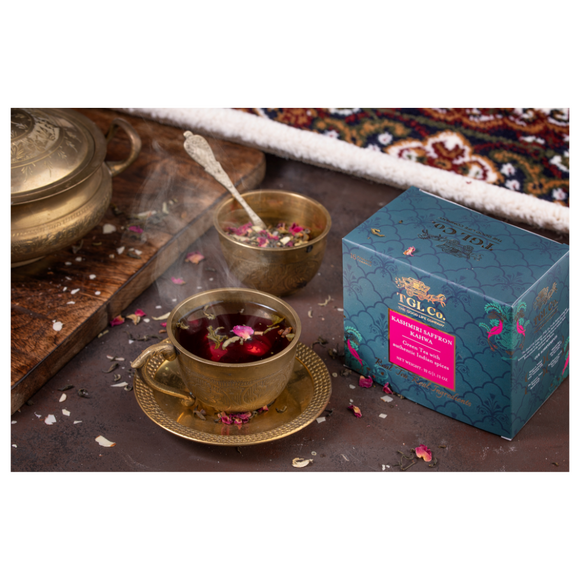 Kashmiri Saffron Kahwa Teabag Box - (15 + 1 Teabags) - TGL Co.