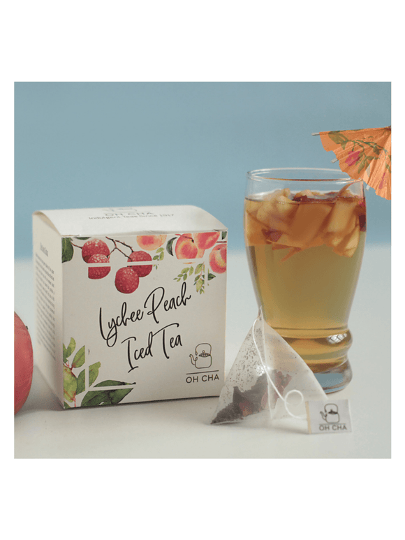 Lychee Peach Iced Tea - 15 Tea Bags - Oh Cha - The Gourmet Box