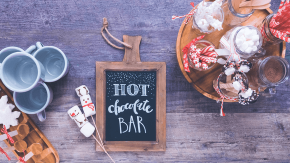 How to set up a perfect Hot Chocolate Bar for your Holiday Party!
