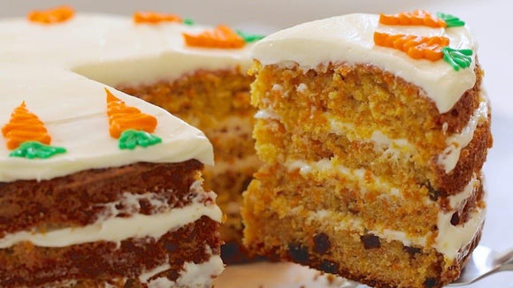 Carrot Cake With Cream Cheese Frosting - The Gourmet Box