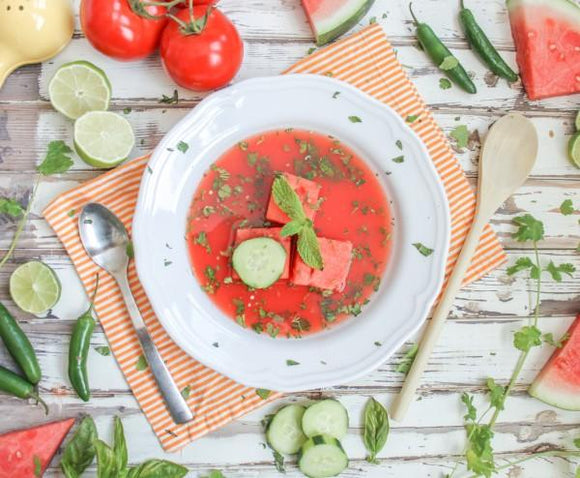 Chilled Watermelon Gazpacho - The Gourmet Box