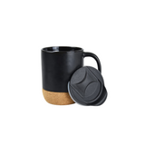 Ceramic Mug with Lid and Corkbase