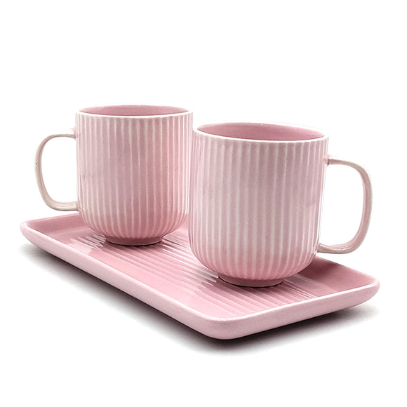 2 Ceramic Mugs and a Platter Set