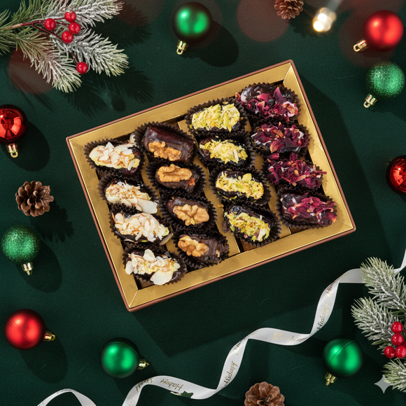 Sunheri Assorted Stuffed Dates Box (16pc) - The Baklawa Box