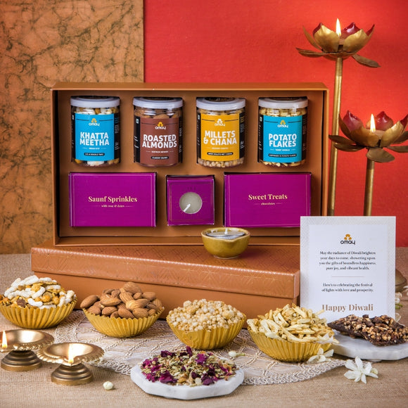 Happy Crunch Diwali Gift Box-Omay Foods