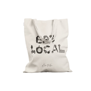 Eat Local Cotton Canvas Tote Bag