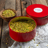 Pistachio Kunafa Fudge Tin Cake with Valentine Special Card - The Baklava Box