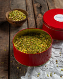Pistachio Kunafa Fudge Tin Cake with Valentine Special Card - The Baklava Box