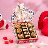 Red Imperial Assorted Chooclate Baklava Sweets Box with Ribbon Packing 250gm - The Baklava Box