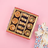 Red Imperial Assorted Chooclate Baklava Sweets Box with Ribbon Packing 250gm - The Baklava Box