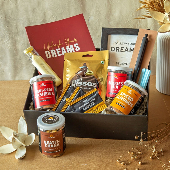 Work & Wellness New Years Gift Box - Omay Foods Corporate Gifts