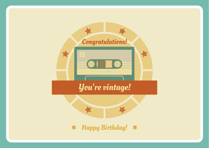 Birthday Vintage Card - The Gourmet Box