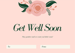 Get Well Soon Card - The Gourmet Box