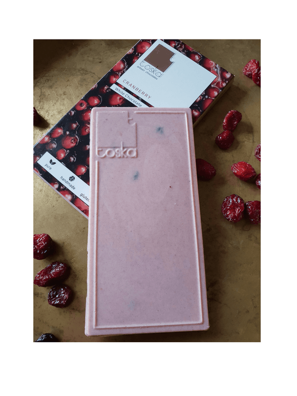 Cranberry White Chocolate - 70g - Toska Chocolate - The Gourmet Box