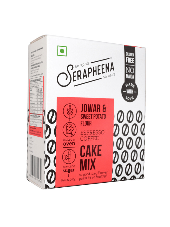 Espresso Coffee (Jowar & Sweet Potato Flour) Cake Mix - 205g - Serapheena - The Gourmet Box