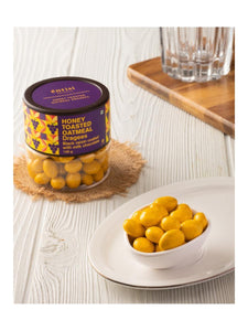 Honey Toasted Oatmeal Dragees Jar - 120g - Entisi Chocolates - The Gourmet Box