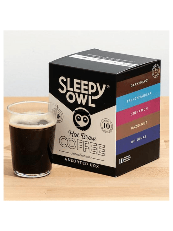 Assorted Hot Brew Bags - Set of 10 - Sleepy Owl - The Gourmet Box