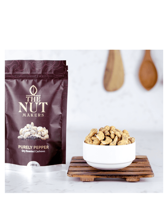 Purely Pepper Cashews - 80g - The Nut Makers - The Gourmet Box