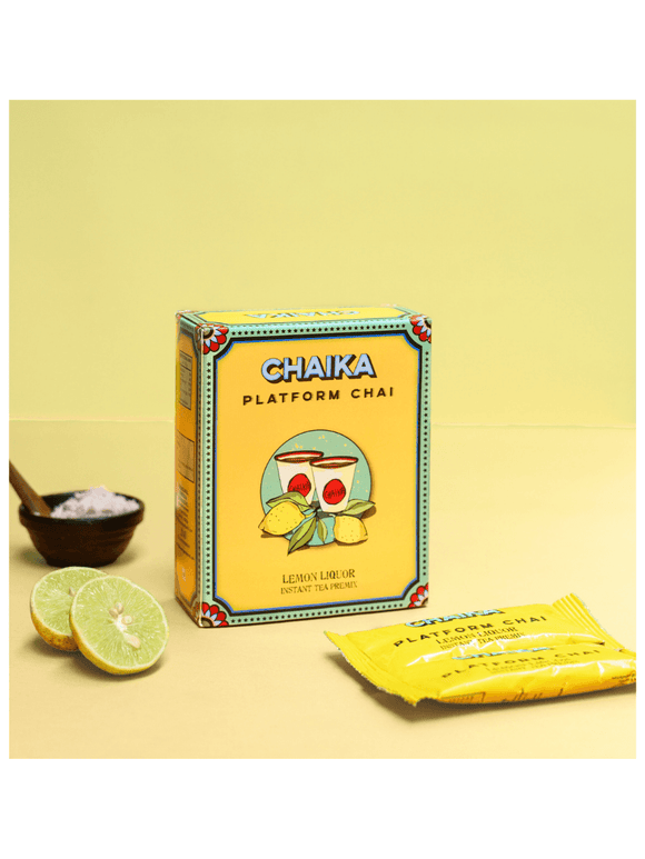 Platform Chai (Lemon Liquor tea) Instant tea Premix - 10 sachets - Chaika - The Gourmet Box