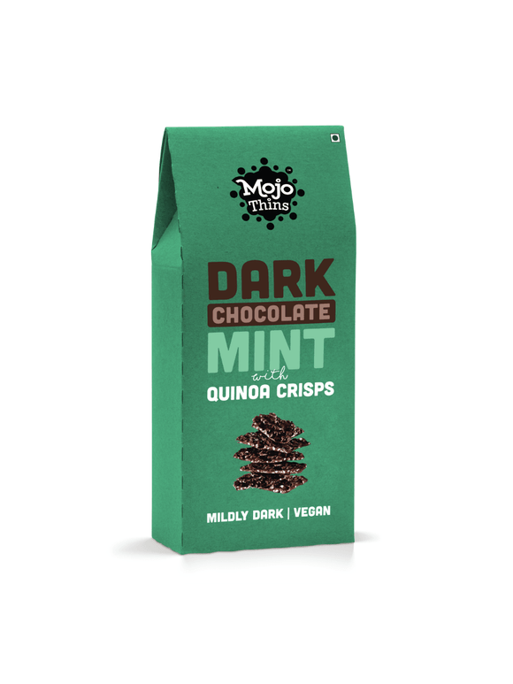 Dark Chocolate Mint with Quinoa Crisps Thins - 100g - Mojo Thins - The Gourmet Box