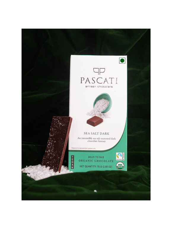 Sea Salt Chocolate Bar - 75g - Pascati Chocolates - The Gourmet Box