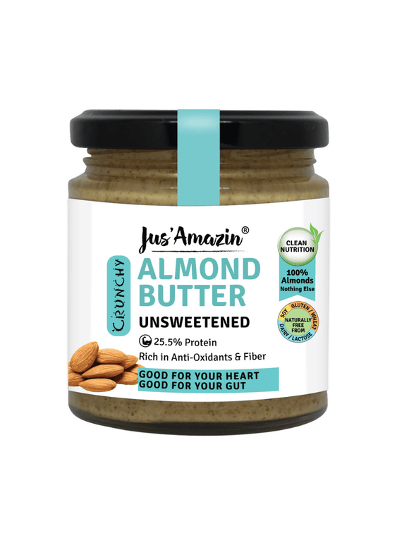 Unsweetened Almond Crunchy Butter - Jus Amazin - The Gourmet Box