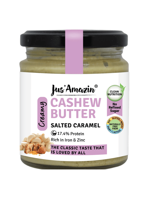 Salted Caramel Creamy Cashew Butter - 200g - Jus Amazin - The Gourmet Box