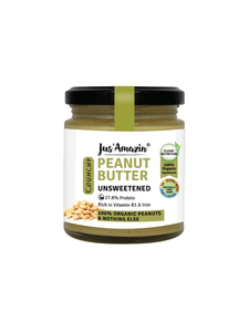 Unsweetened Organic Crunchy Peanut Butter - Jus Amazin - The Gourmet Box