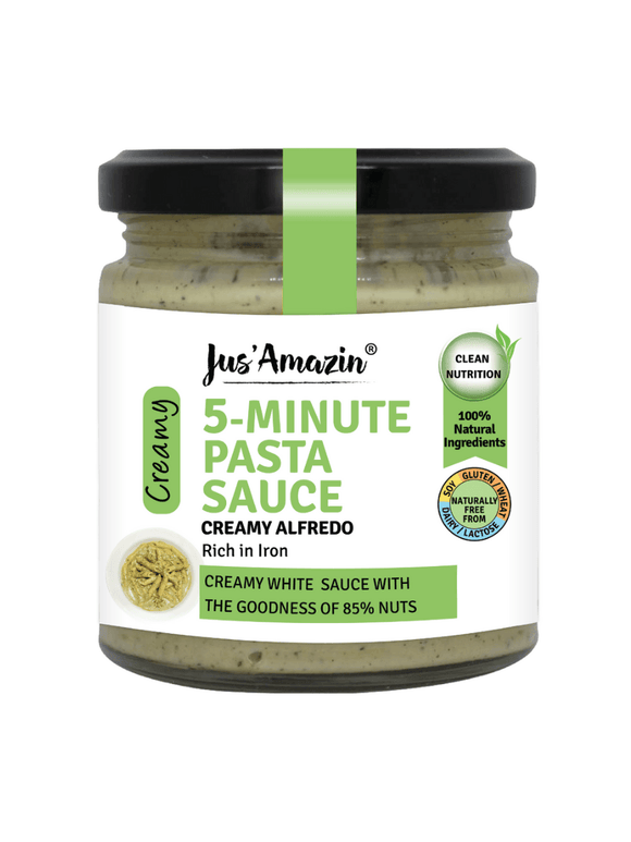 Creamy Alfredo 5-Minute Pasta Sauce - 200g - Jus Amazin - The Gourmet Box