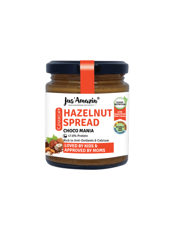 Choco Mania Crunchy Hazelnut Spread - 200g - Jus Amazin - The Gourmet Box
