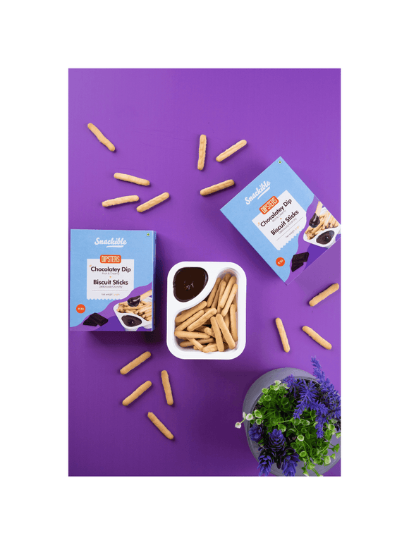 Biscuit Sticks with Chocolatey Dip - 30g - Snackible - The Gourmet Box