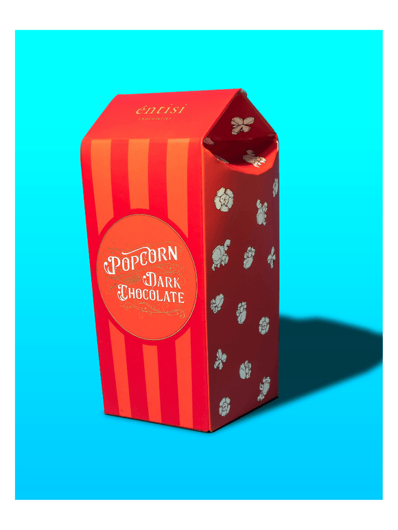 Dark Chocolate Popcorn - 45g - Entisi - The Gourmet Box
