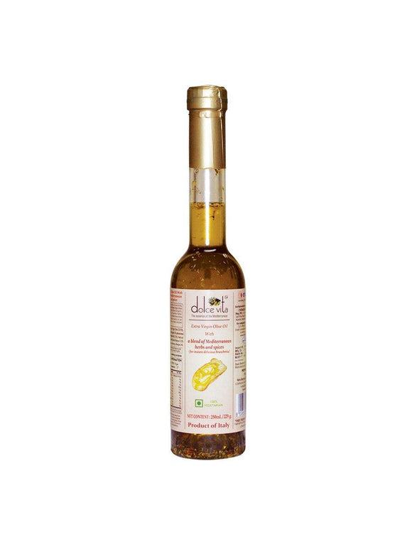 Extra virgin olive oil with Mediterranean Herbs & Spices-250ml-DolceVita - The Gourmet Box