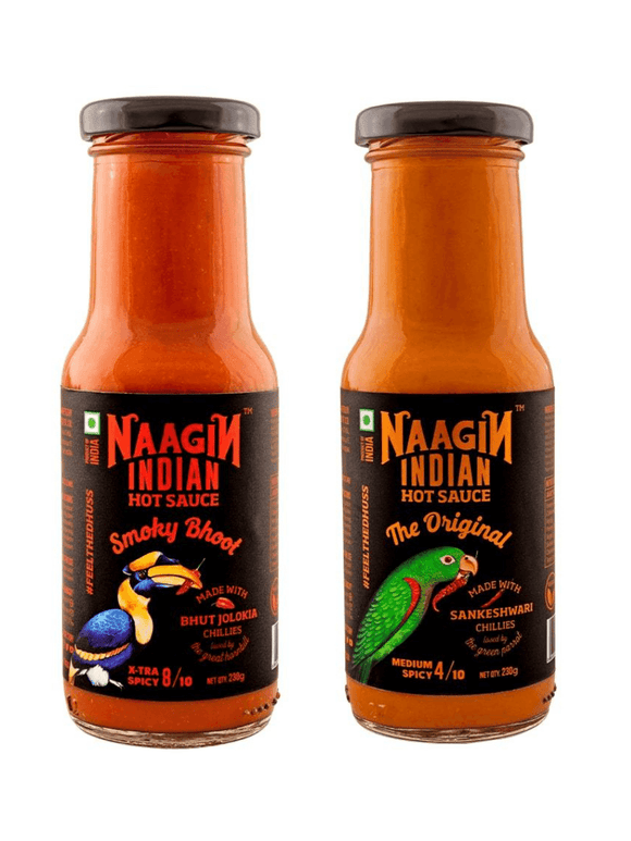 The Original & Smoky Bhoot (Pack of 2) Hot Sauces Combo - Naagin - The Gourmet Box